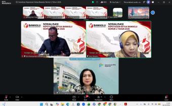 Pimpinan dan Staf Bawaslu Kabupaten Tegal Ikuti Sosialisasi Keputusan Ketua Bawaslu Nomor 2 Tahun 2026