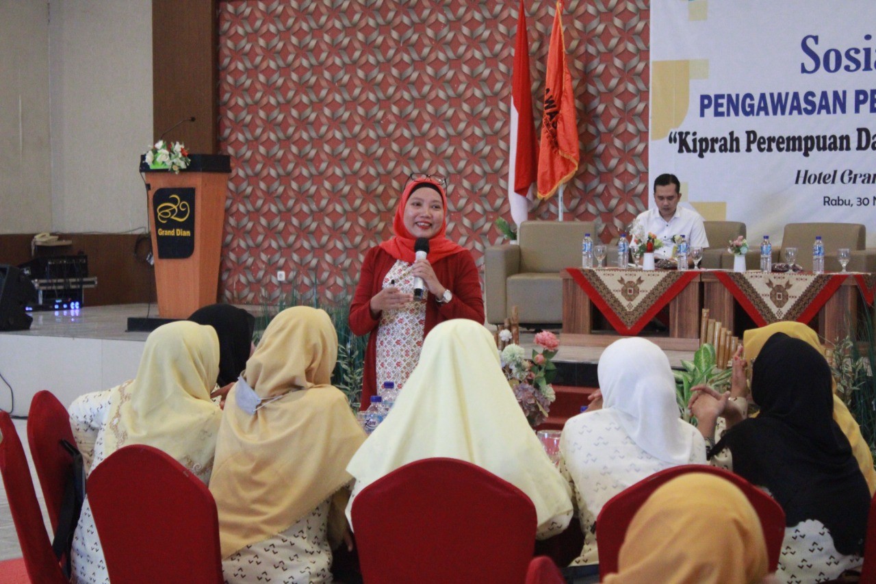 Kumpulkan Organisasi Perempuan, Bawaslu Kabupaten Tegal Sosialisasi Pengawasan  Pemilu Partisipatif