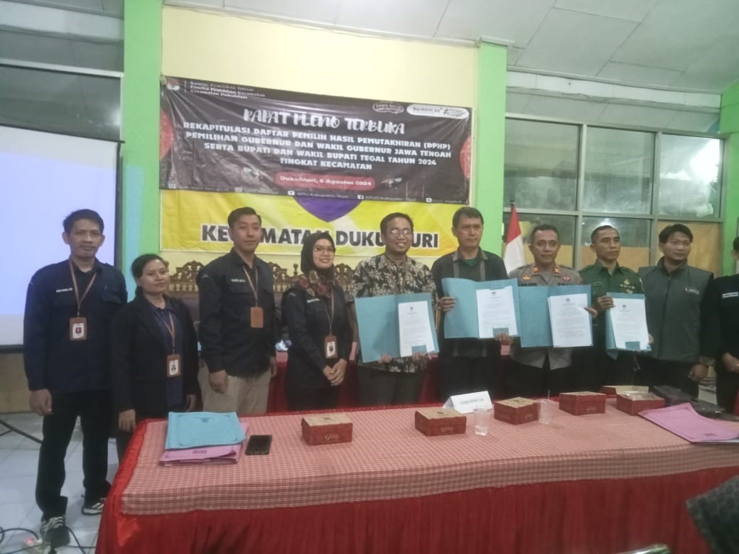 Panwaslu Kecamatan Dukuhturi Menghadiri Rapat Pleno DPHP, Selasa 6 Agustus 2024 