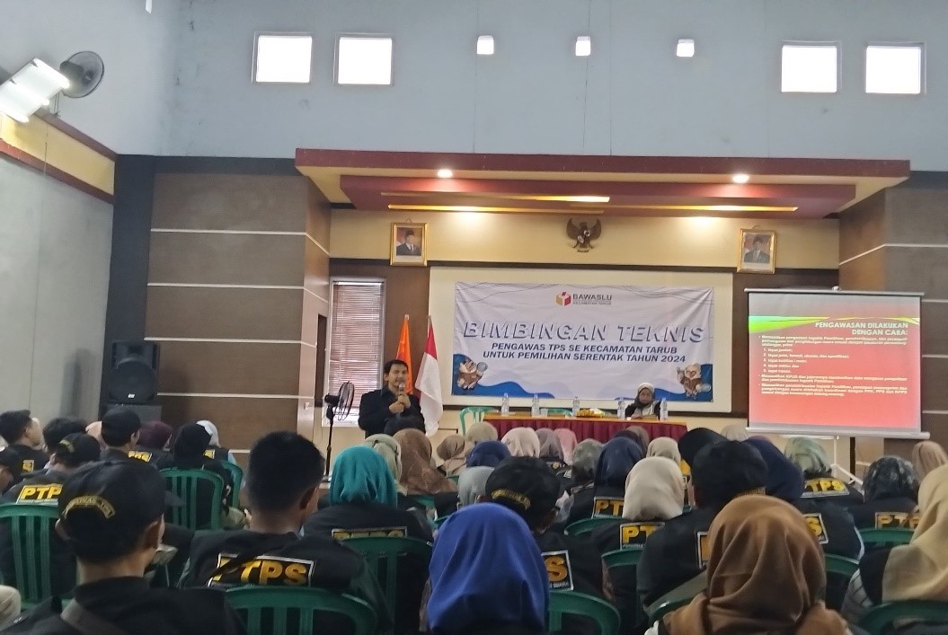 Pembekalan Ke-3 PTPS Kecamatan Tarub, Panwaslucam titik beratkan Potensi Kerawanan dalam Pemilihan serentak 2024