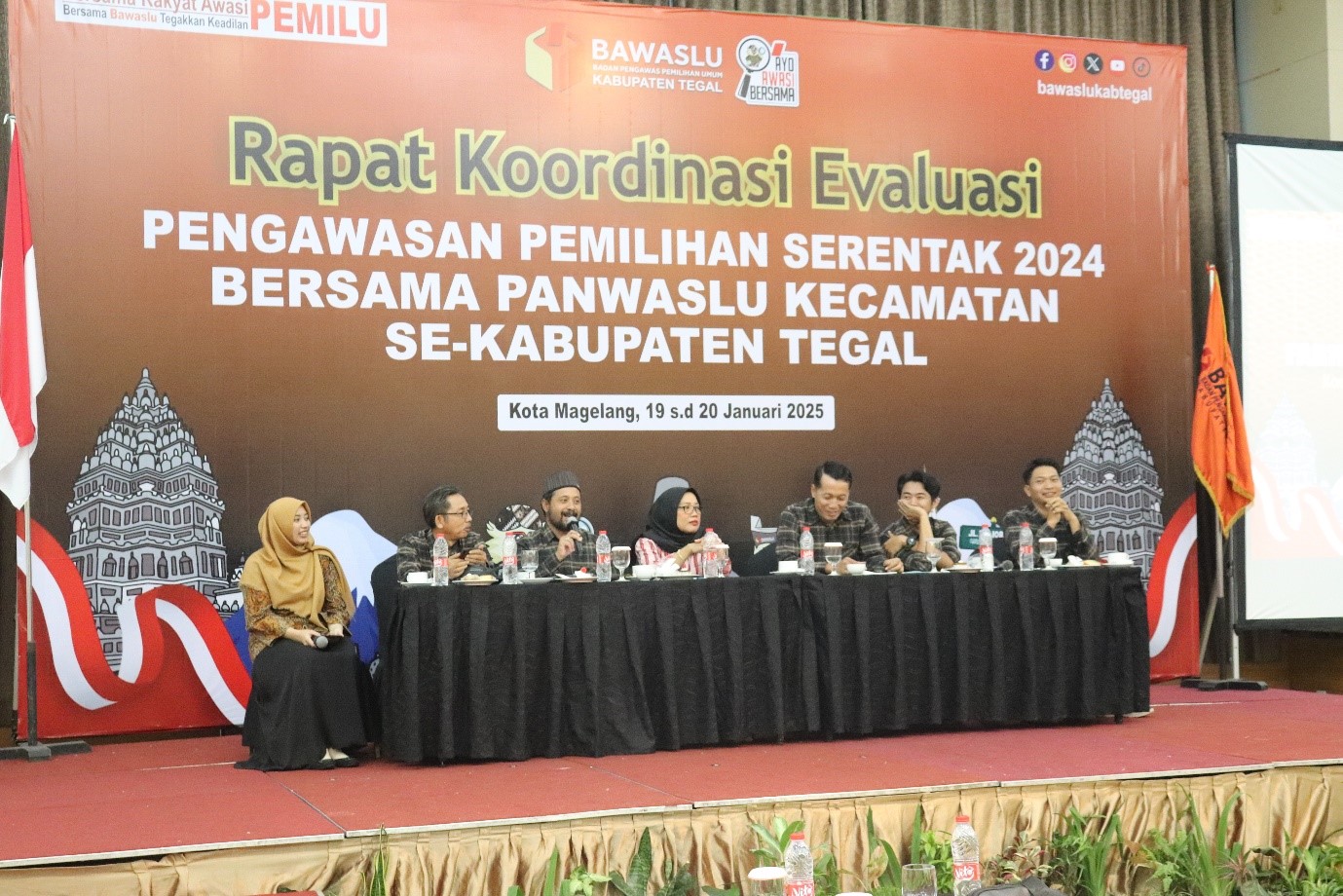 Panwaslu Kecamatan Margasari  Mengikuti Kegiatan Evaluasi Pemiliihan Serentak Tahun 2024 Yang Diadakan Oleh Bawaslu Kabupaten Tegal