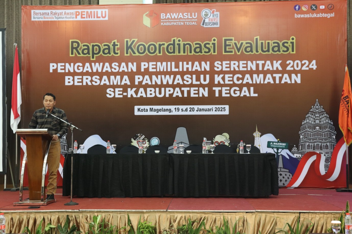 Rapat Koordinasi Evaluasi Pengawasan Pemilihan Serentak 2024 Bersama Panwaslu Kecamatan Se Kabupaten Tegal
