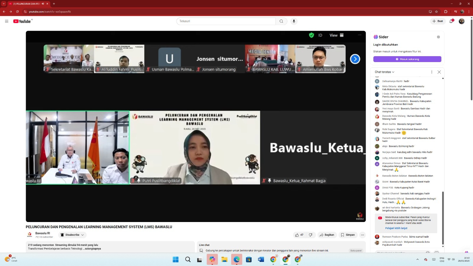 Tingkatkan Kualitas Pengawas, Bawaslu Launching Learning Management System (LMS)