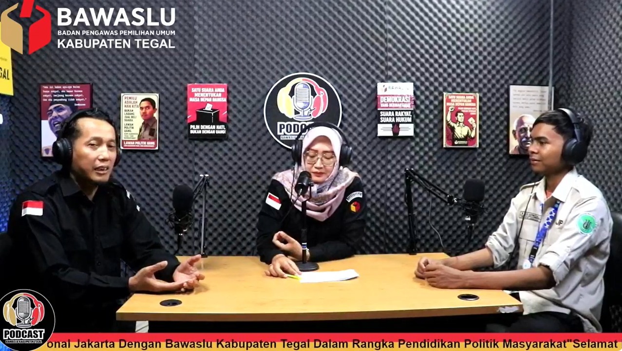 Kolaborasi HMJ Ilmu Politik UNAS dan Bawaslu Kab. Tegal Dalam Rangka Pendidikan Politik Masyarakat