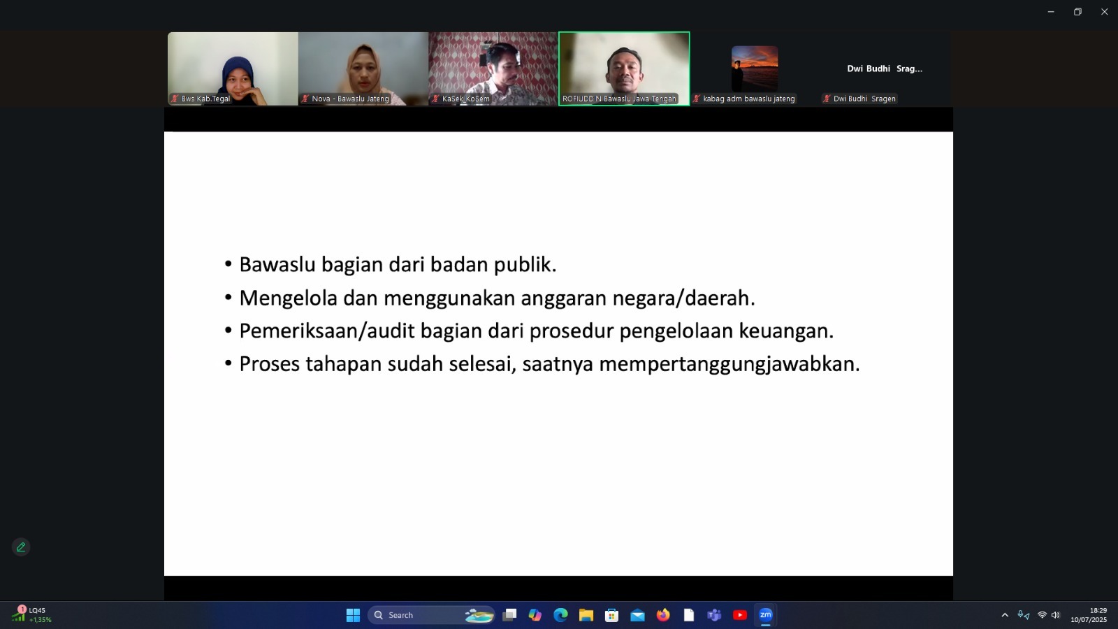 Persiapan Pemeriksaan Kepatuhan Belanja Pilkada Serentak 2024, Jajaran Bawaslu Diminta Komunikatif dan Teliti