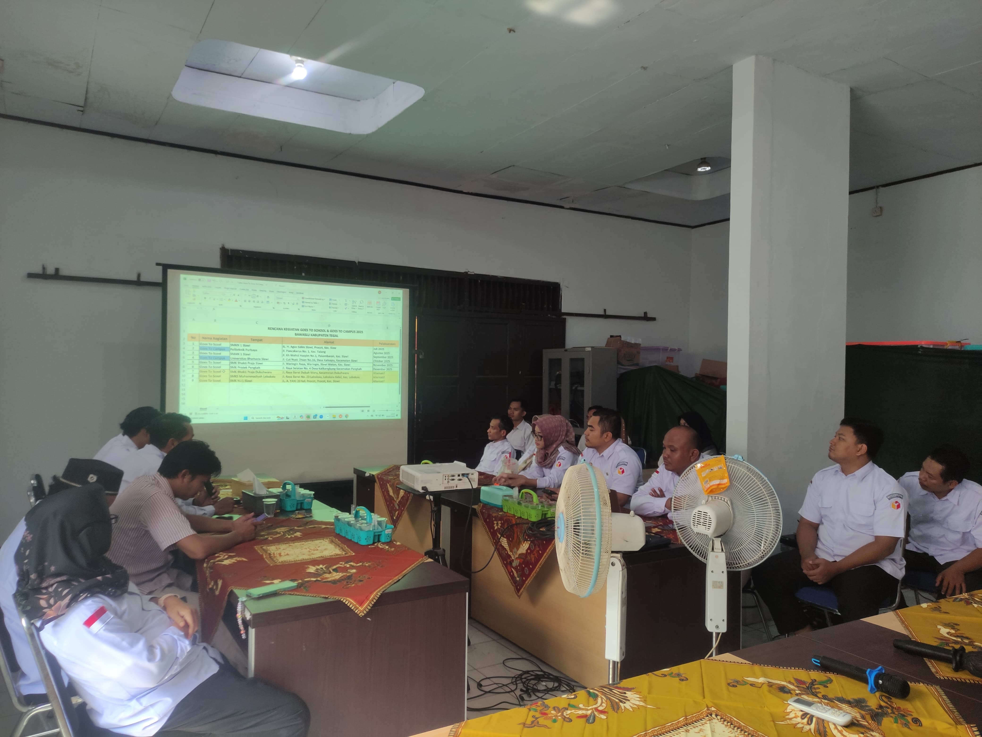Rapat Pleno Pembahasan Penentuan Lokasi Bawaslu Goes to School dan Bawaslu Goes to Campus