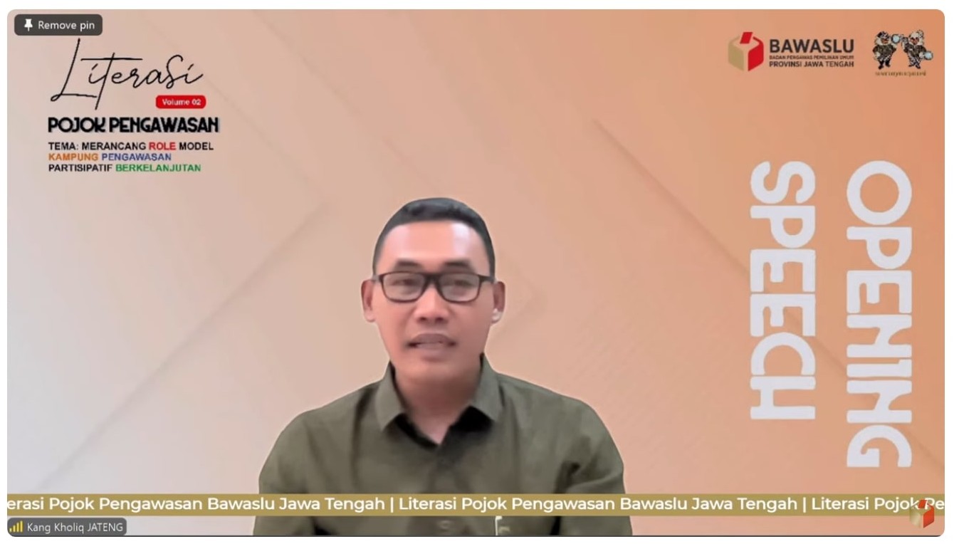 Bawaslu Kabupaten Tegal mengikuti kegiatan Literasi Pojok Pengawasan 