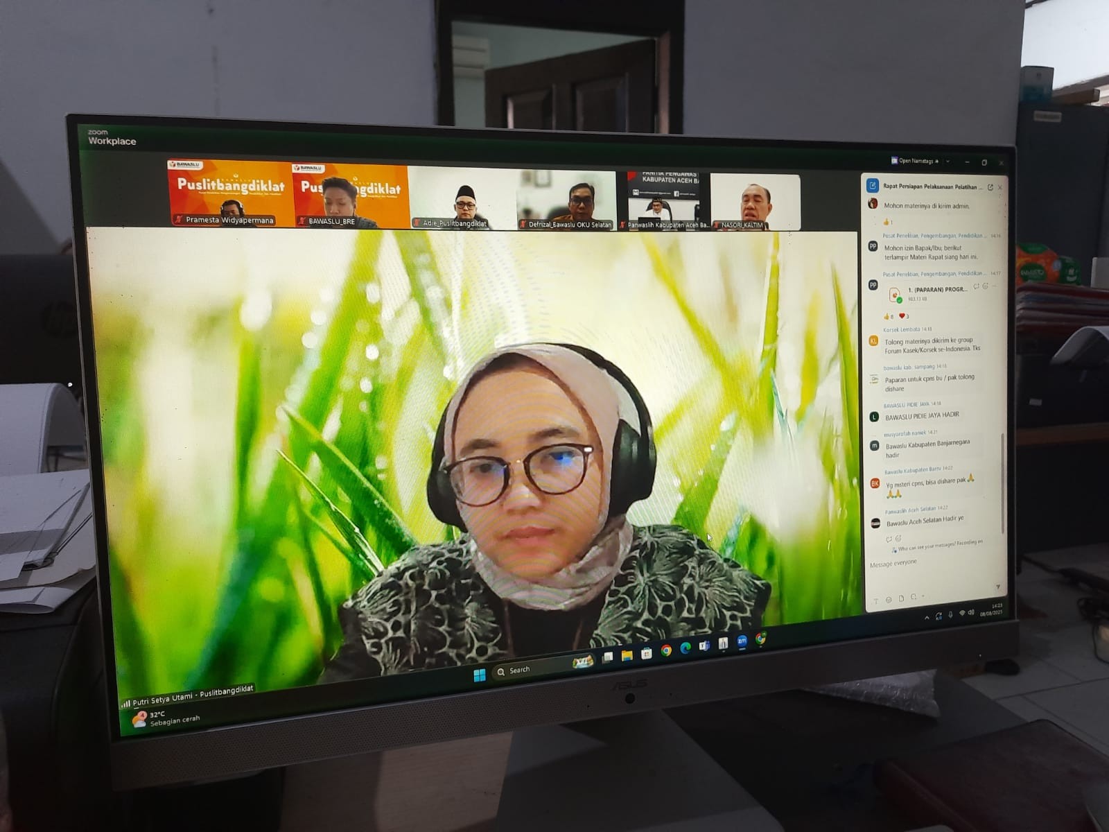 Persiapan Latsar CPNS dan Orientasi P3K 2025, Bawaslu Tegal Hadiri Rapat via Zoom