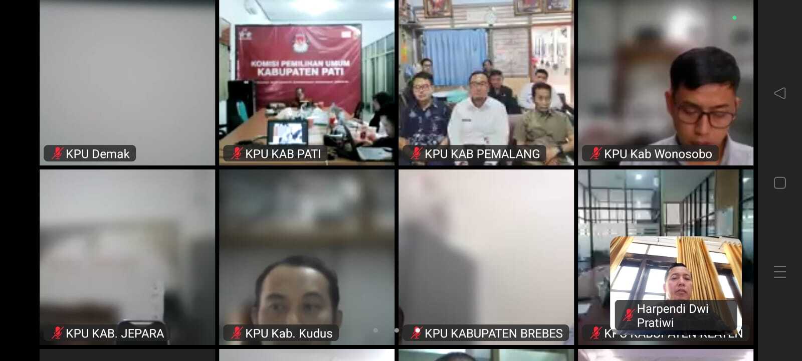 Zoom Meeting bersama Bakesbangpol Provinsi Jawa Tengah