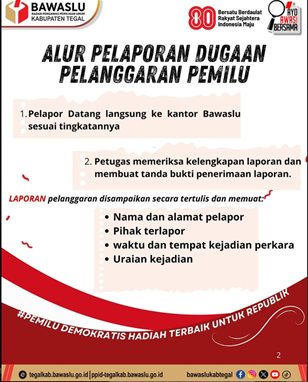 Alur Pelaporan Dugaan Pelanggaran Pemilu