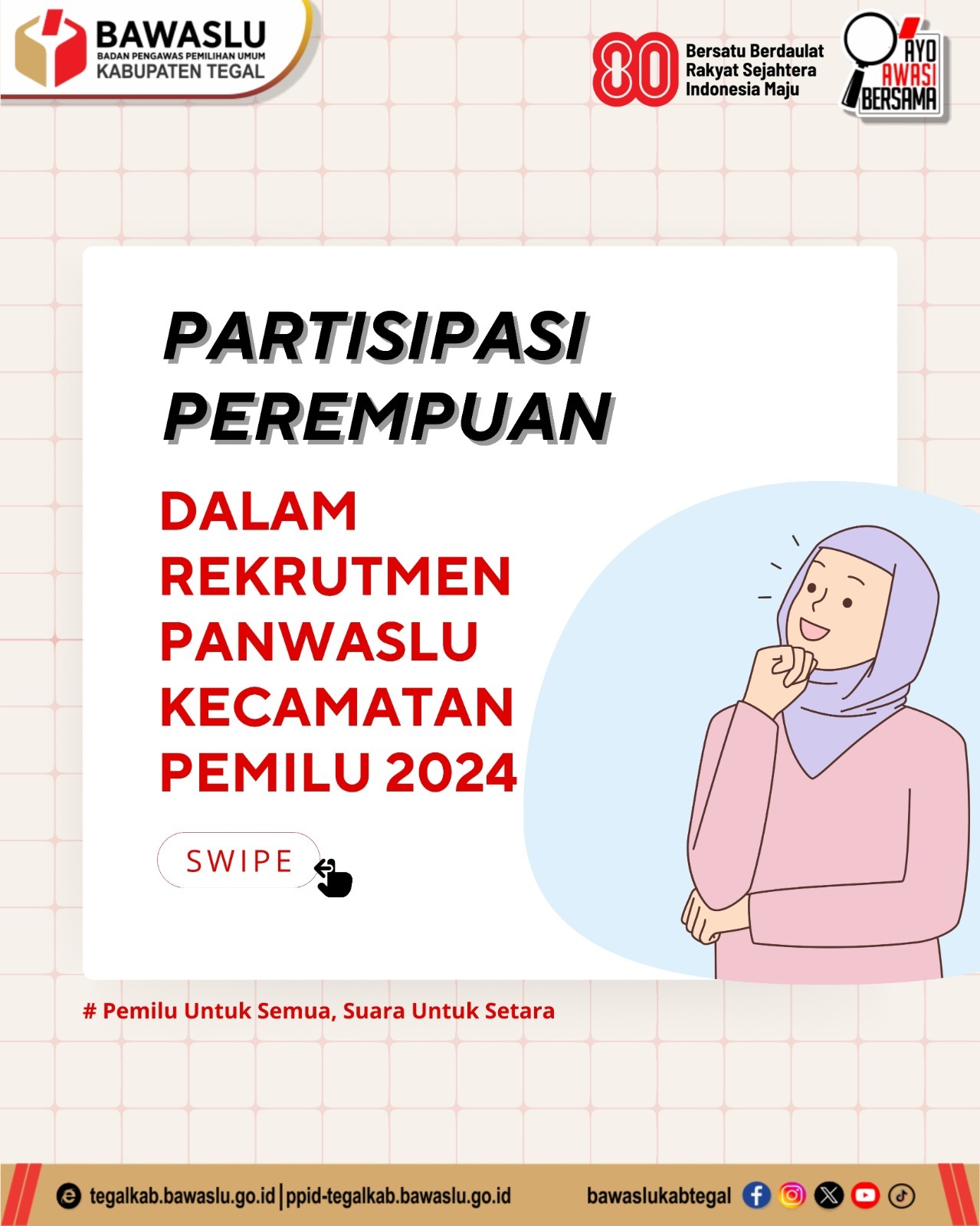 Partisipasi Perempuan Jadi Fokus dalam Rekrutmen Panwaslu Kecamatan Pemilu 2024
