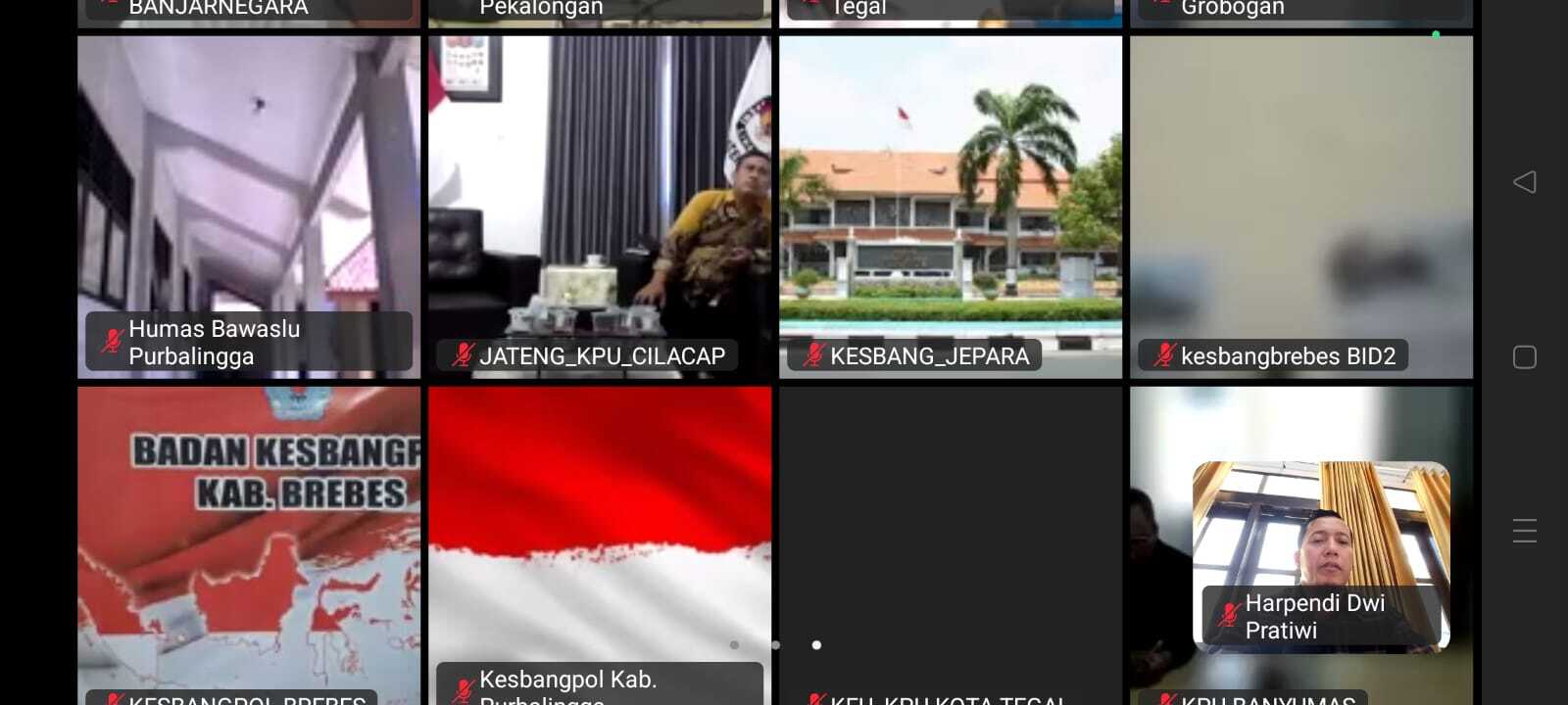 Zoom Meeting bersama Bakesbangpol Provinsi Jawa Tengah