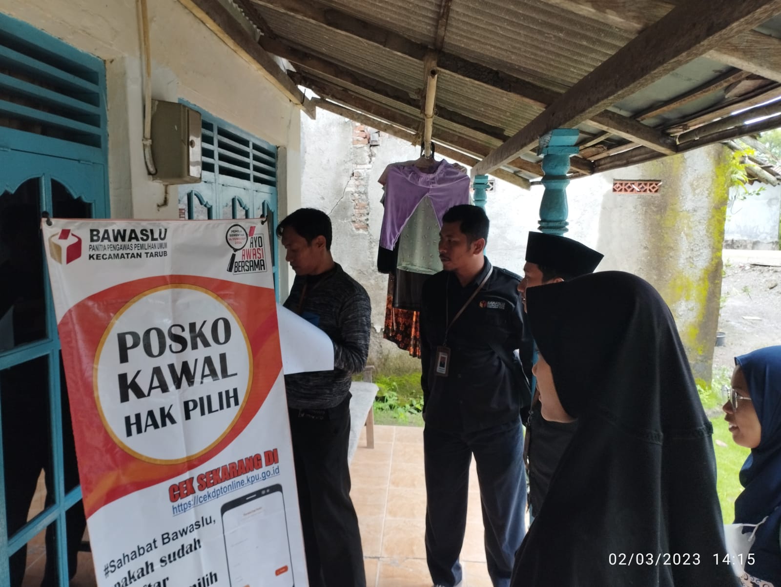 Panwaslu Kecamatan Tarub Lakukan Patroli Kawal Hak Pilih di Rumah Warga