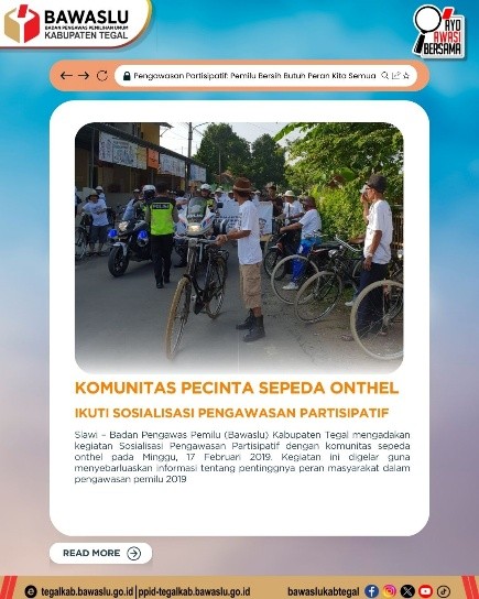 Komunitas Pecinta Sepeda Onthel Ikuti Sosialisasi Pengawasan Partisipatif Pemilu