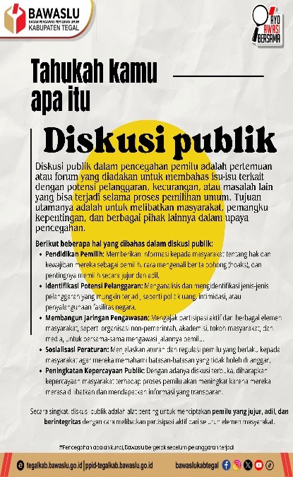 Gelar Diskusi Publik, Ajak Masyarakat Awasi Pemilu Bersama