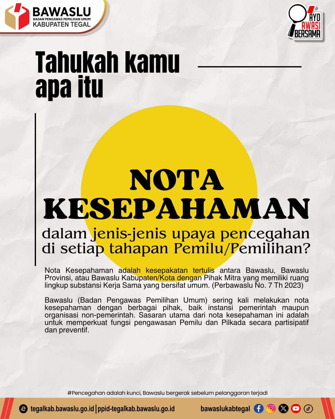 Pengertian Nota Kesepahaman Bawaslu: Kerja Sama Strategis untuk Pengawasan Pemilu