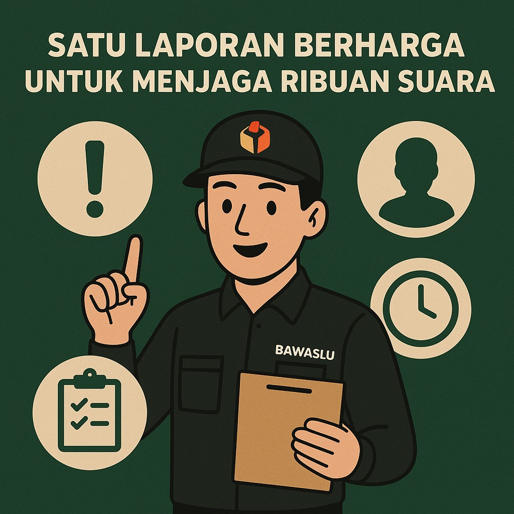 Satu Laporan Anda Berharga untuk Menjaga Ribuan Suara