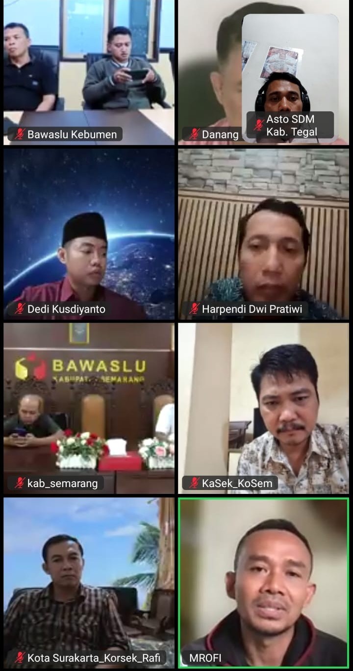 Bawaslu Tegal Ikuti Rakor Penyusunan Buku Penguatan Kelembagaan