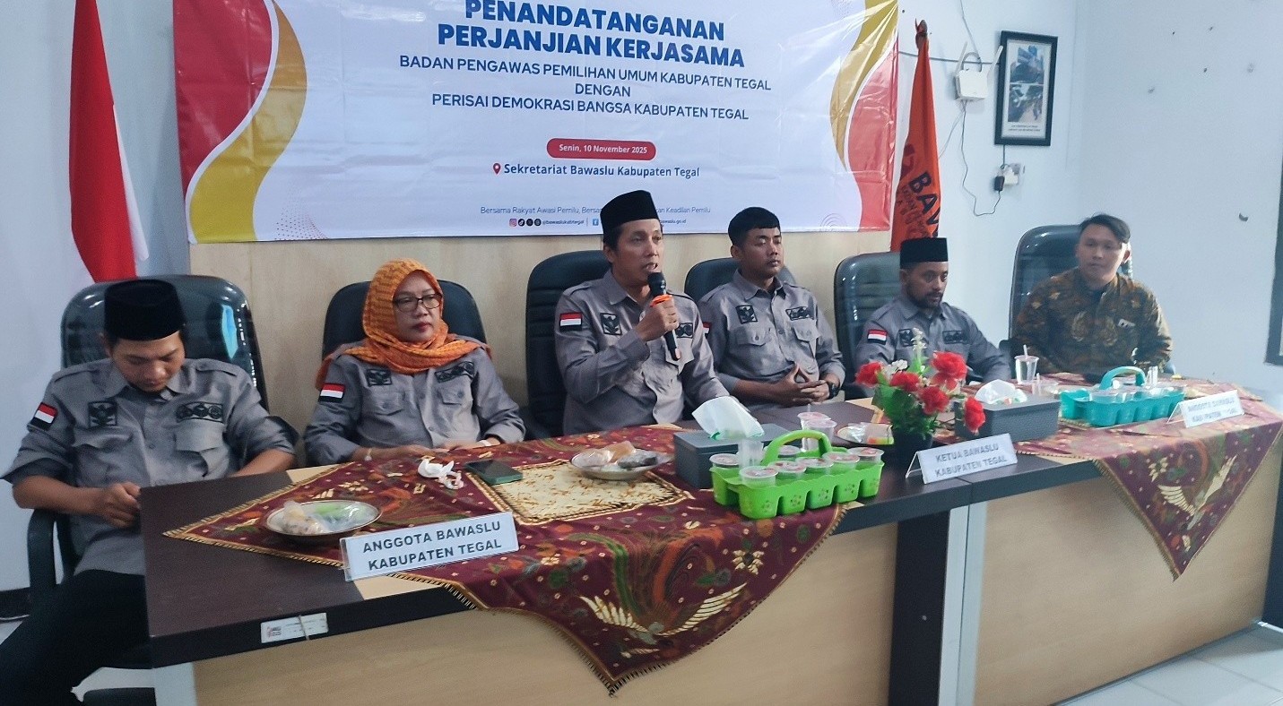 Ketua Bawaslu Kabupaten Tegal Ajak Perisai Demokrasi Bangsa Bersinergi Siapkan Pemilu yang Berintegritas