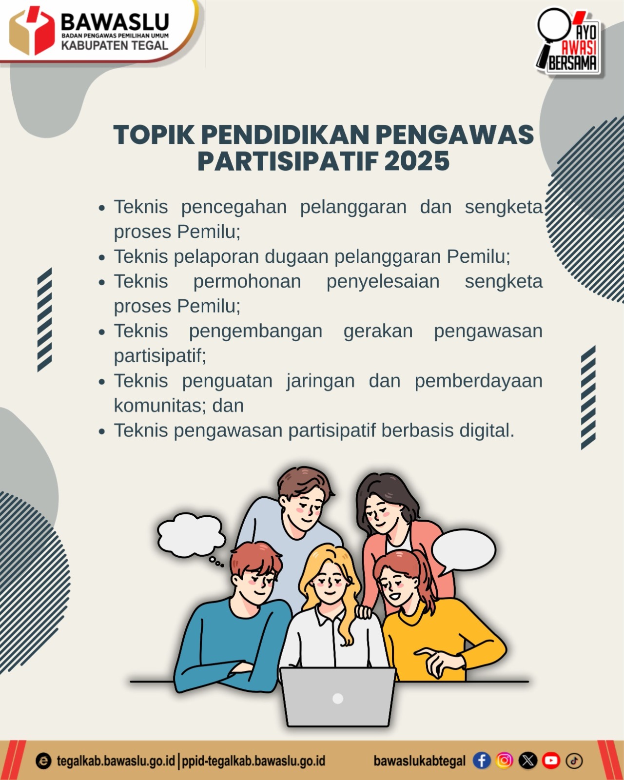 Bawaslu Mantapkan P2P 2025 dengan Enam Materi Teknis Penguatan Pengawasan Partisipatif