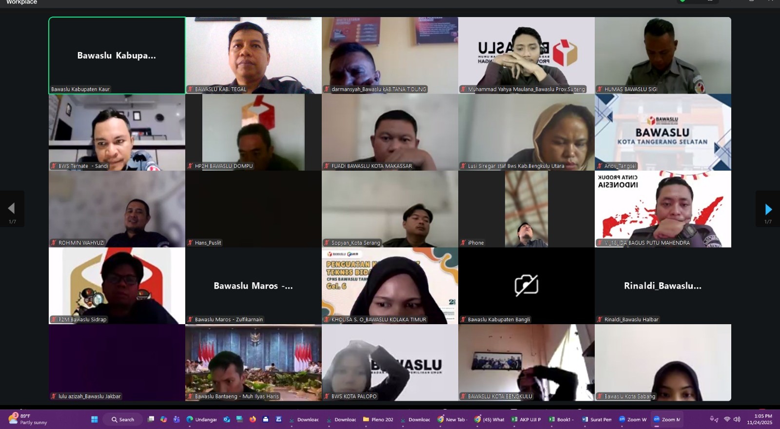 Bawaslu Kabupaten Tegal Ikuti Kegiatan Standar Mutu Data IKP Tingkat Nasional