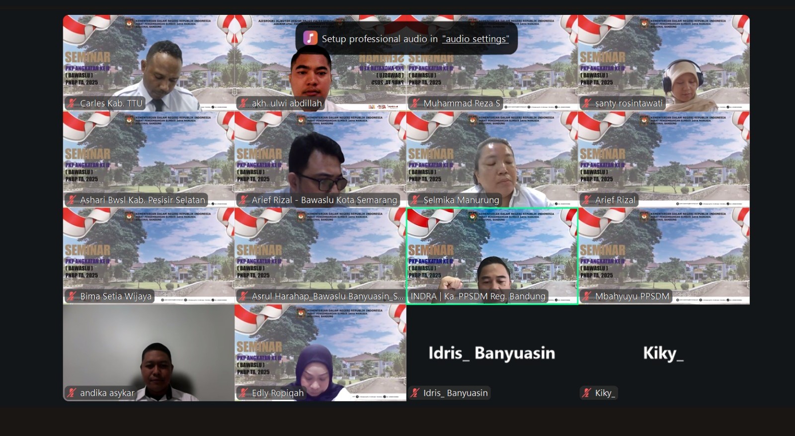 Wujudkan Layanan Profesional, Bawaslu Kabupaten Tegal Perkenalkan Buku Saku Panduan Keprotokolan dalam Seminar Aksi Perubahan Diklat PKP