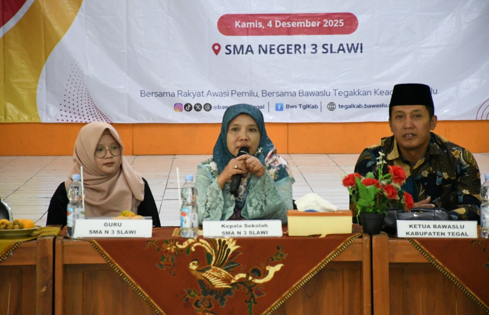 Kepala SMA N 3 Slawi Tekankan: Siswa Harus Berani Bertanya dan Aktif Dalam Edukasi Pemilu