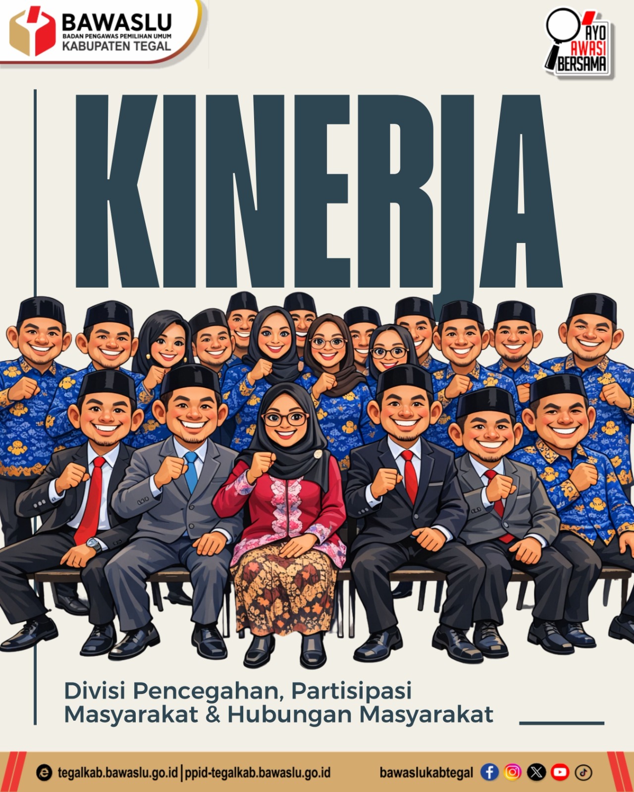 Sepanjang Tahun 2025, Bawaslu Kabupaten Tegal Perkuat Pengawasan Partisipatif dan Publikasi Kinerja