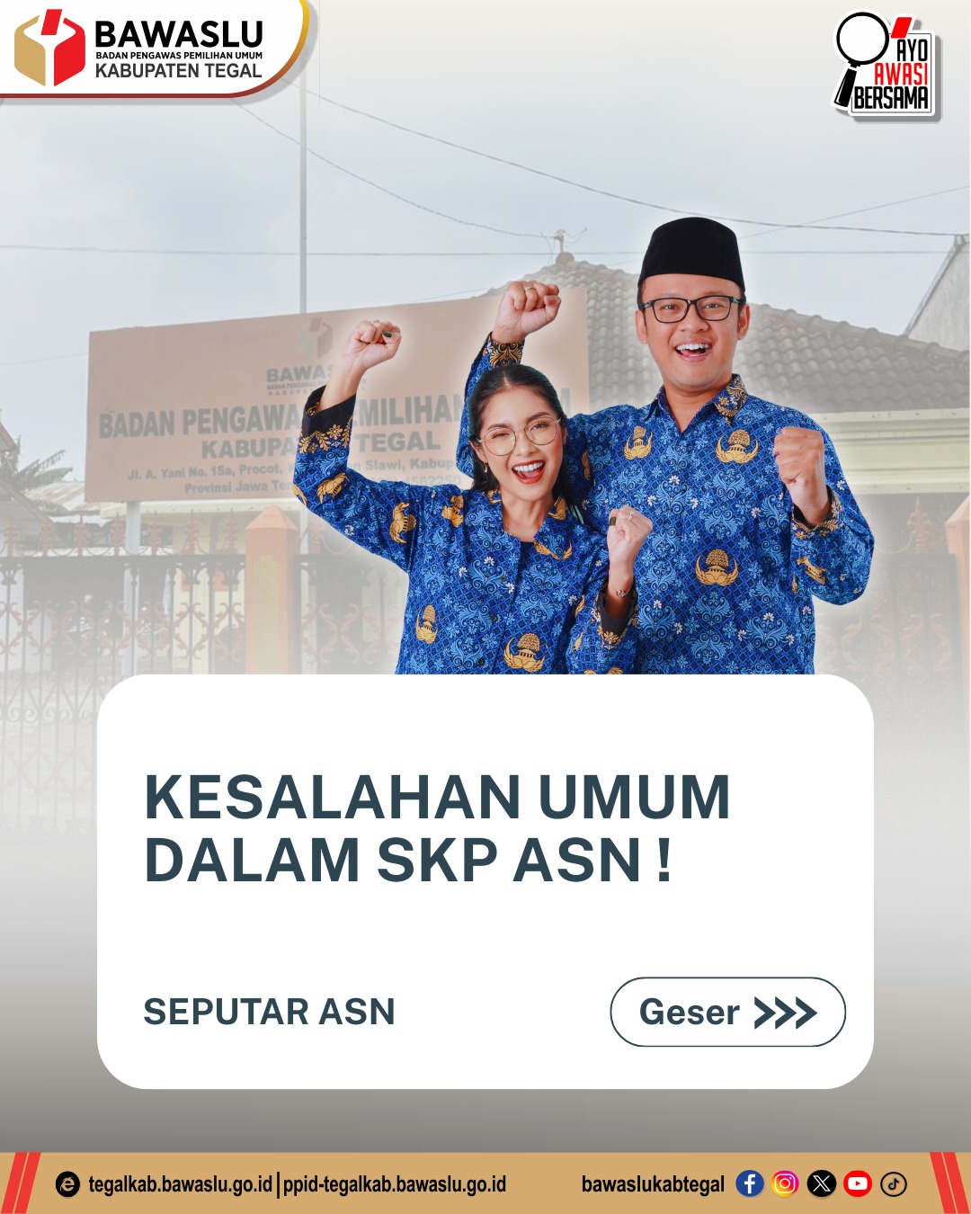 Jangan Sampai Salah! Bawaslu Kabupaten Tegal Bagikan Tips Susun SKP ASN yang Anti-Gagal