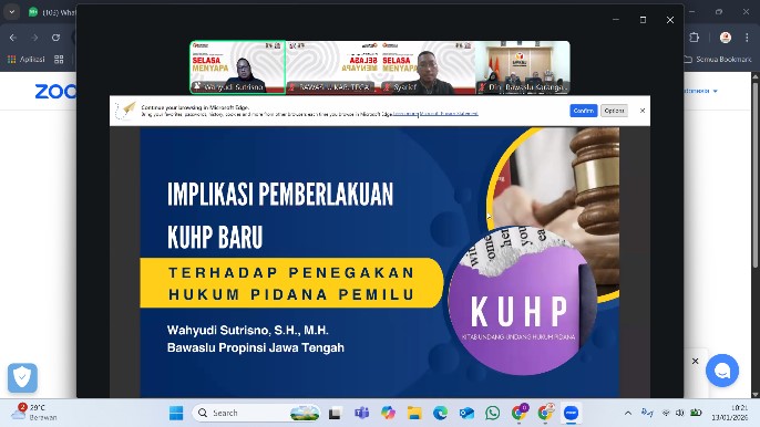 Bawaslu Kabupaten Tegal Kaji Implikasi KUHP Nasional Terhadap Pidana Pemilu dalam Giat ‘Selasa Menyapa’