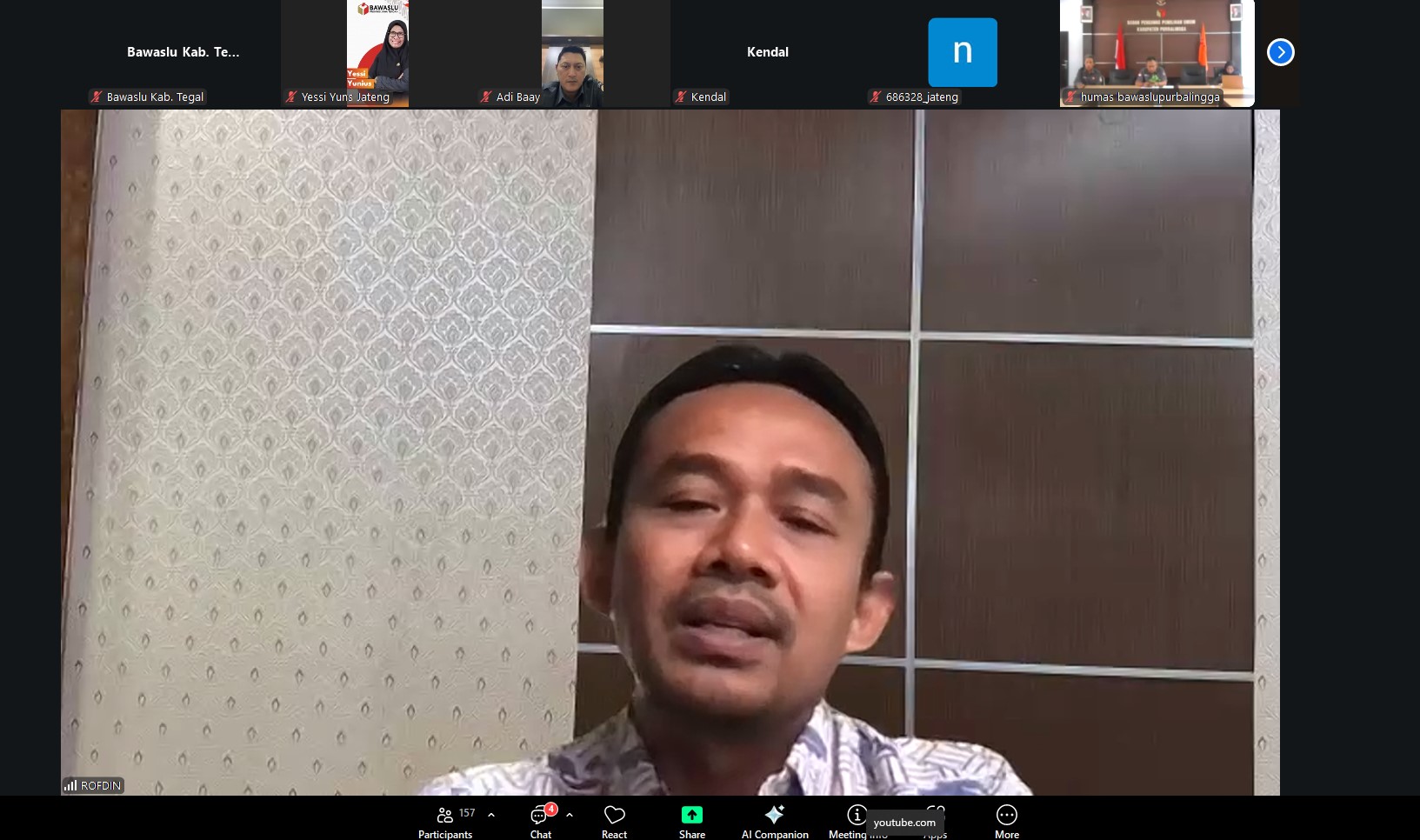 Optimalisasi Perencanaan Anggaran, Bawaslu Kabupaten Tegal Hadiri Rapat Perubahan RAB 2026