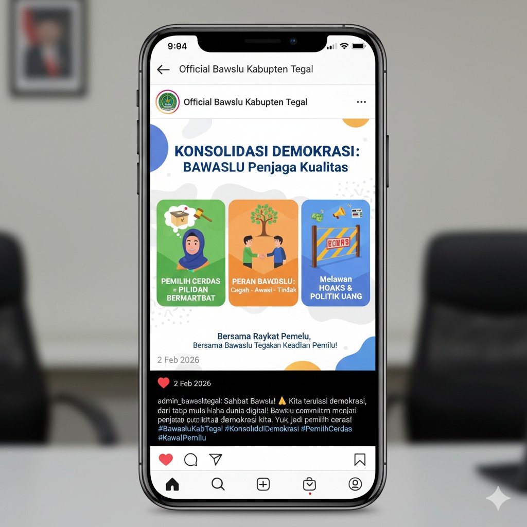 Edukasi Lewat Digital, Bawaslu Kabupaten Tegal Tegaskan Peran Sebagai Penjaga Kualitas Demokrasi