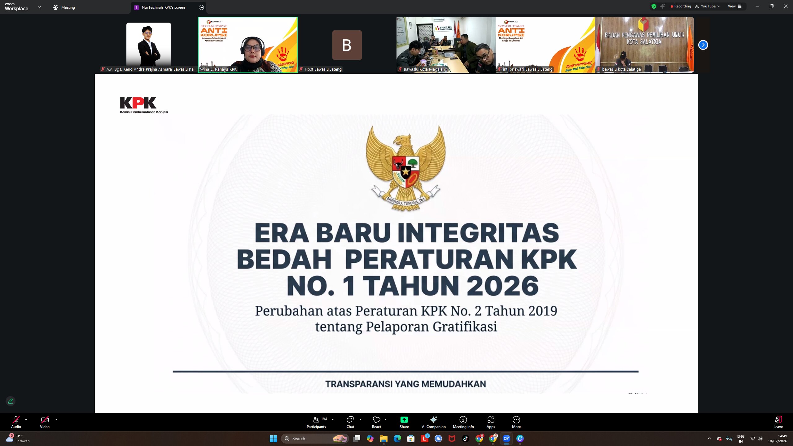 Bawaslu Kabupaten Tegal Tancap Gas Bangun Budaya Antikorupsi, Bedah Regulasi Baru KPK 2026!
