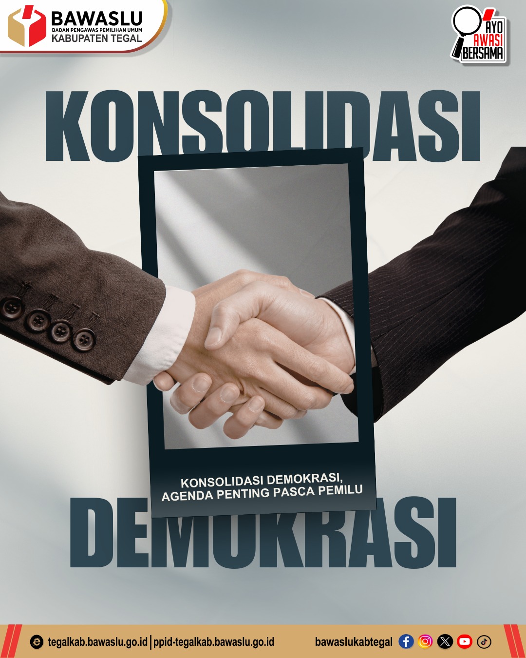 Perkuat Kualitas Demokrasi Pasca Pemilu 2024, Bawaslu Kabupaten Tegal Intensifkan Agenda Konsolidasi