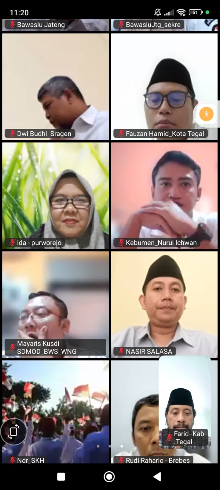 Perkuat Tata Kelola SDM, Bawaslu Kabupaten Tegal Ikuti Rakor Divisi SDM dan Organisasi