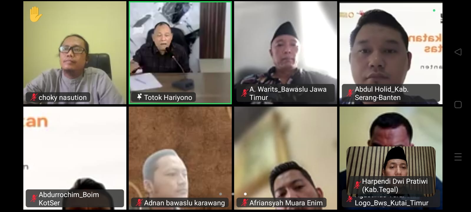 Perkuat Demokrasi Sejak Dini, Bawaslu Kabupaten Tegal Ikuti Konsolidasi Nasional