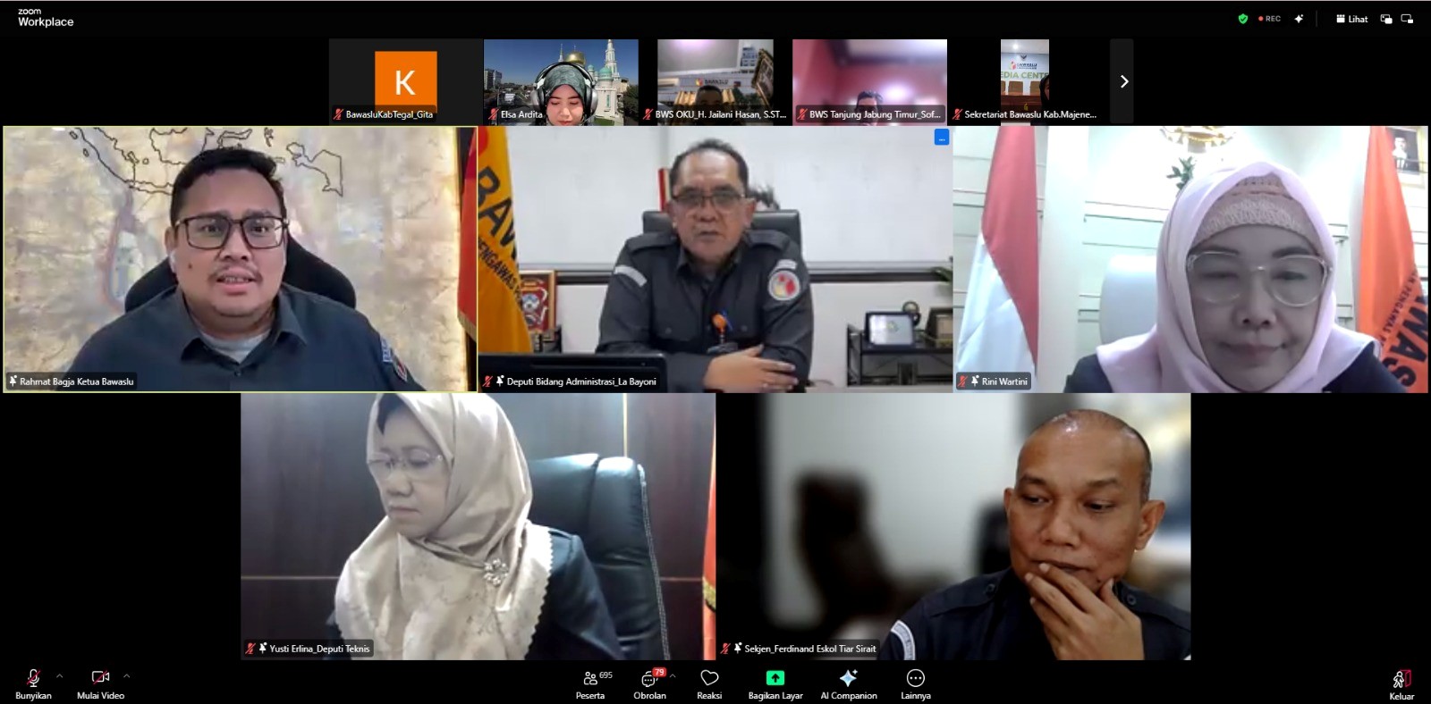 Reviu RKA-K/L 2026 Dimulai, Bawaslu Kabupaten Tegal Hadiri Pembukaan Secara Daring