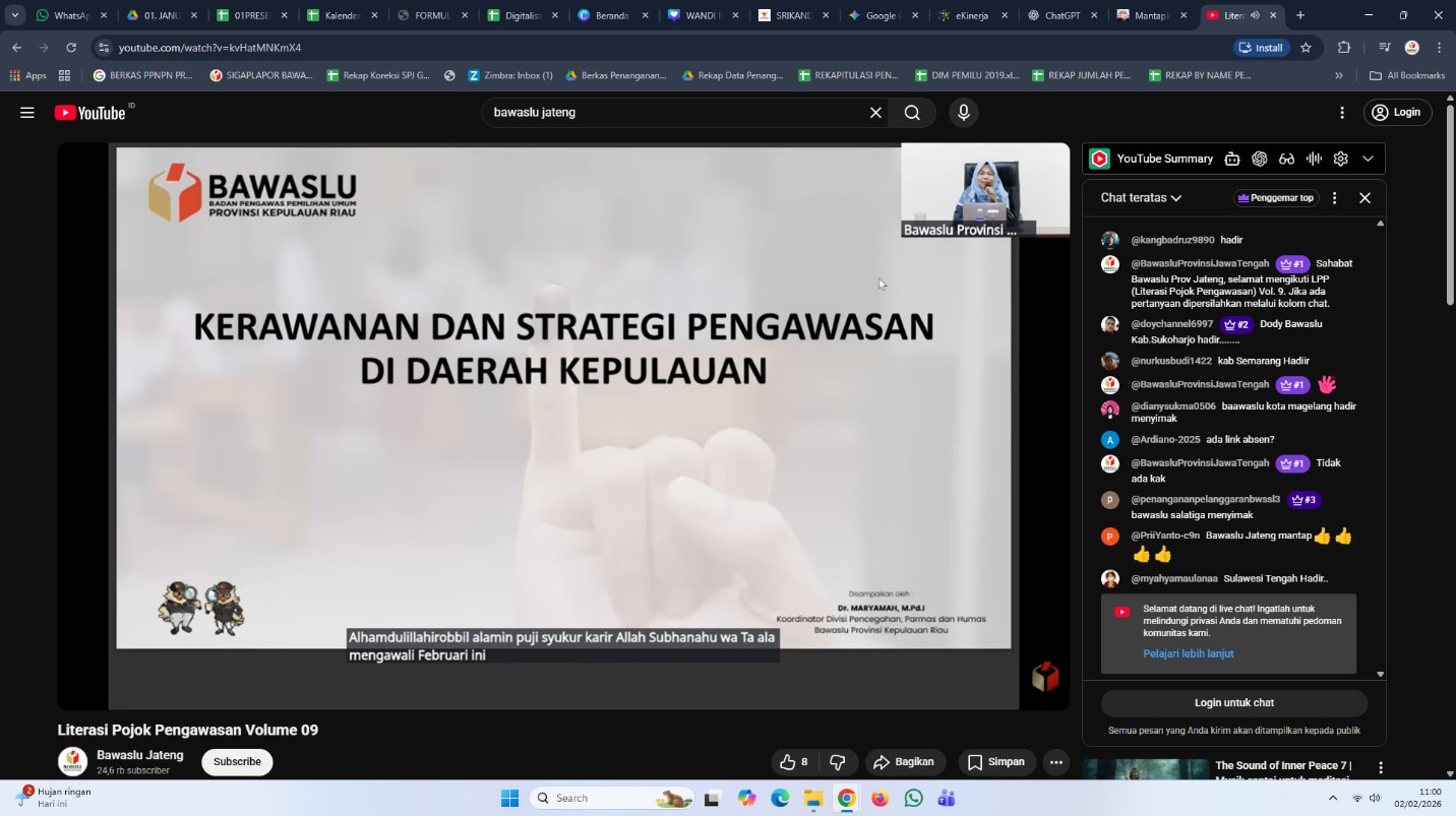 Bawaslu Kabupaten Tegal Ikuti Zoom Literasi Volume 9 “Pojok Pengawasan” Bahas Kerawanan dan Strategi Pengawasan di Daerah Kepulauan
