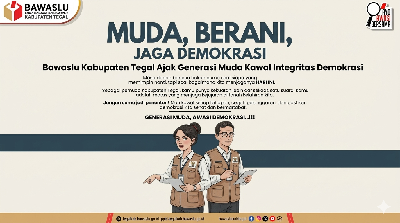 Bawaslu Kabupaten Tegal Ajak Generasi Muda Kawal Integritas Demokrasi