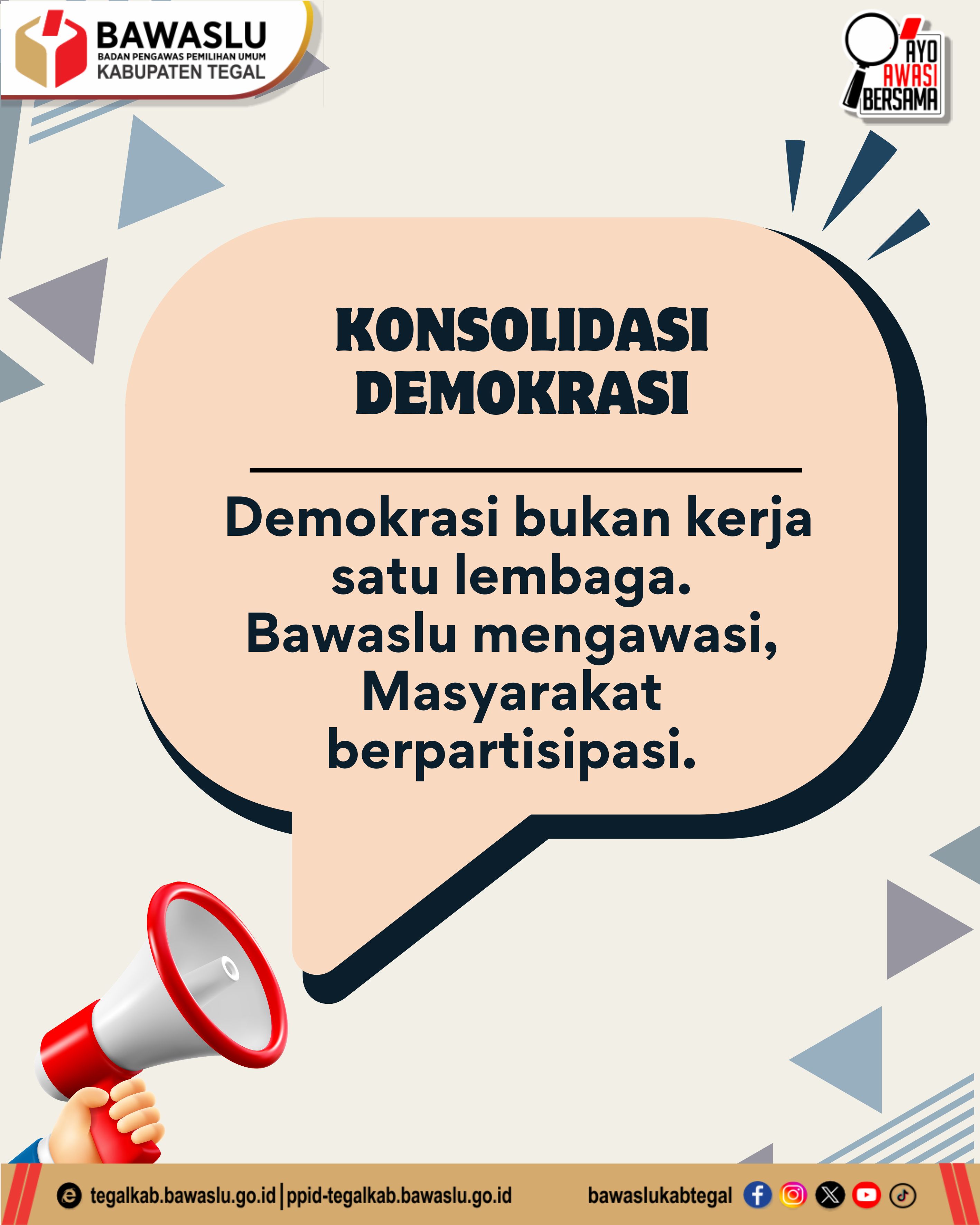 Konsolidasi Demokrasi: Bawaslu dan Masyarakat Bersama Awasi Pemilu