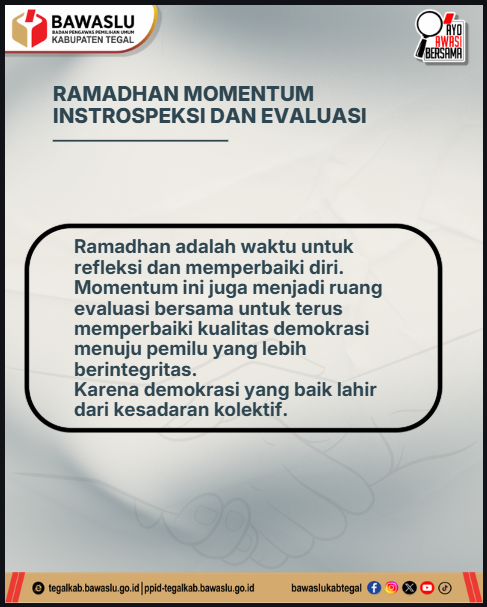 Bawaslu Kabupaten Tegal Ajak Masyarakat Perkuat Integritas Demokrasi