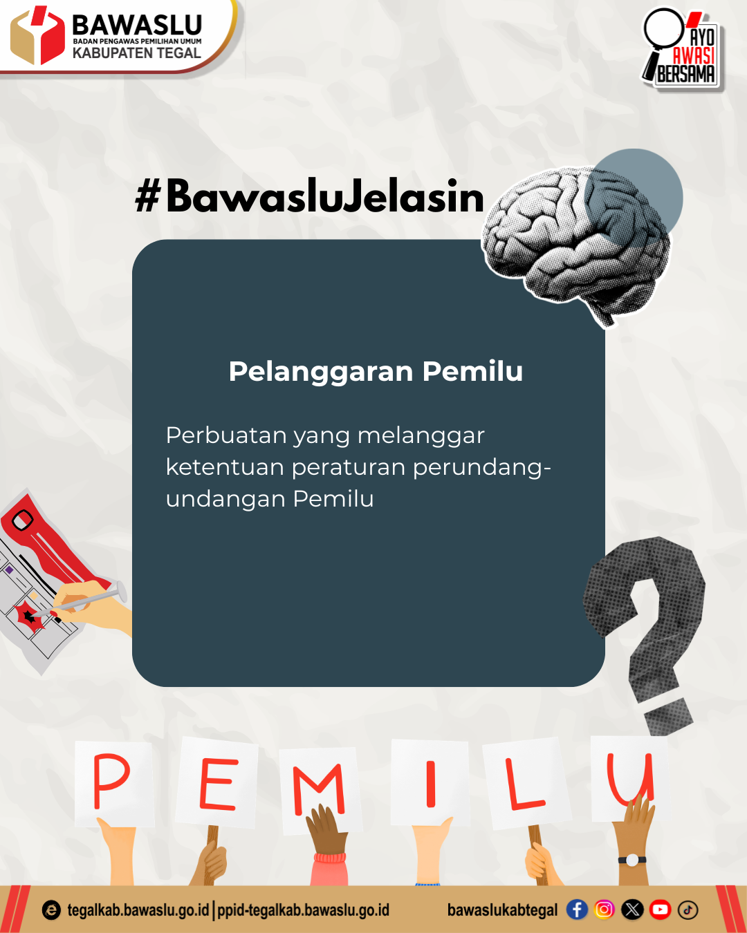 Waspadai Pelanggaran! Bawaslu Kabupaten Tegal Masifkan Edukasi Aturan Pemilu di Media Sosial