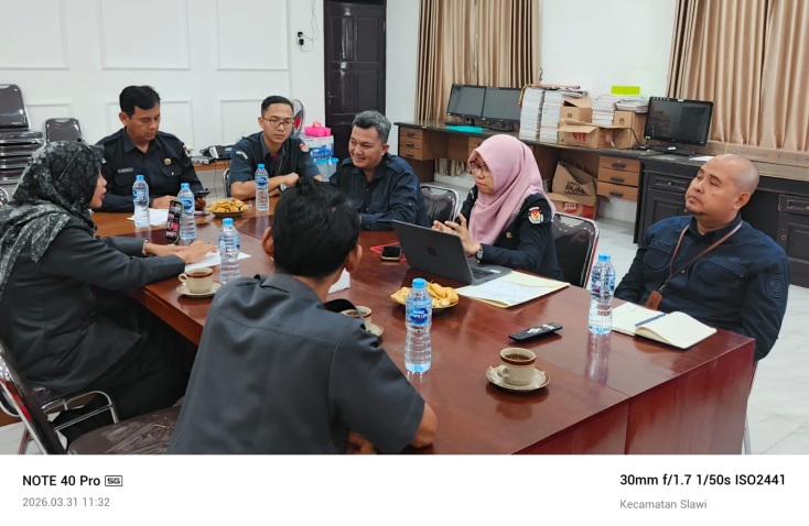 BAWASLU KABUPATEN TEGAL MENGIKUTI RAPAT SINKRONISASI PERSIAPAN PLENO TERBUKA PDPB TRIWULAN I TAHUN 2026