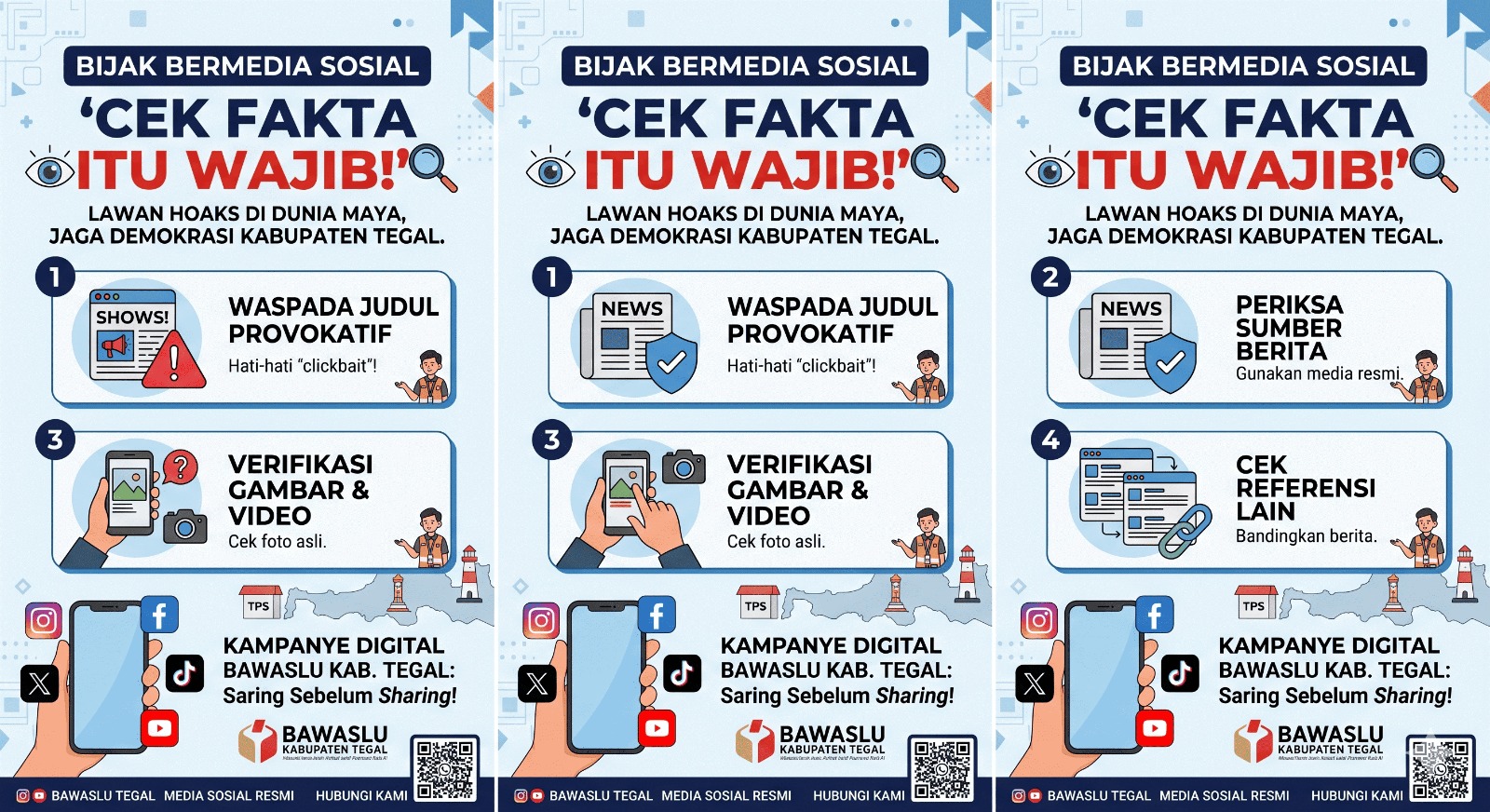 Lawan Hoaks di Dunia Maya, Bawaslu Kabupaten Tegal Tegaskan "Cek Fakta Itu Wajib!"