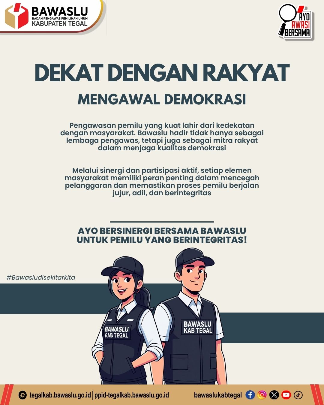 Bawaslu Kabupaten Tegal Perkuat Kedekatan dengan Masyarakat dalam Mengawal Demokrasi