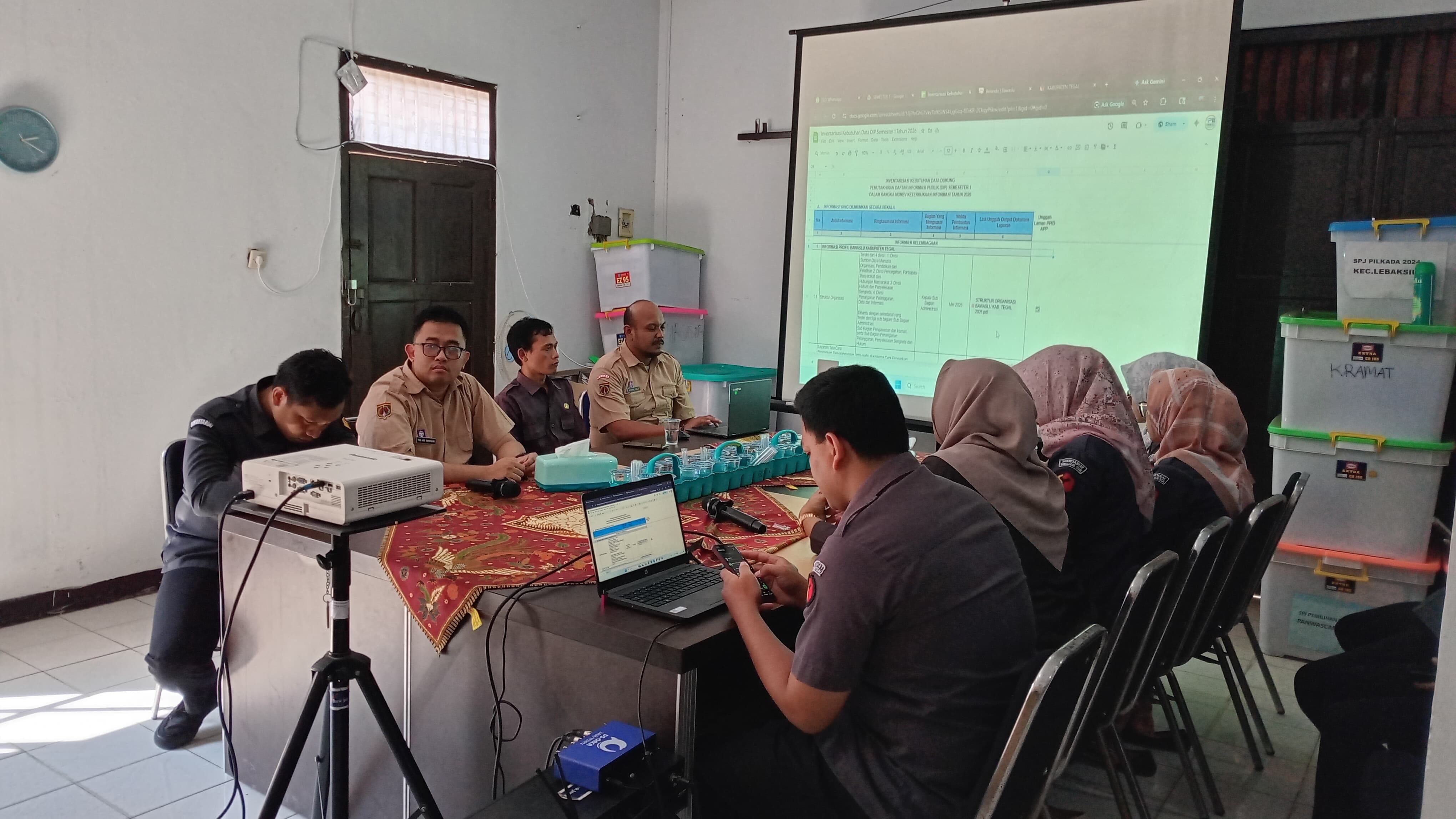 Bawaslu Kabupaten Tegal Matangkan Data Dukung Monev melalui Review DIP Semester I 2026