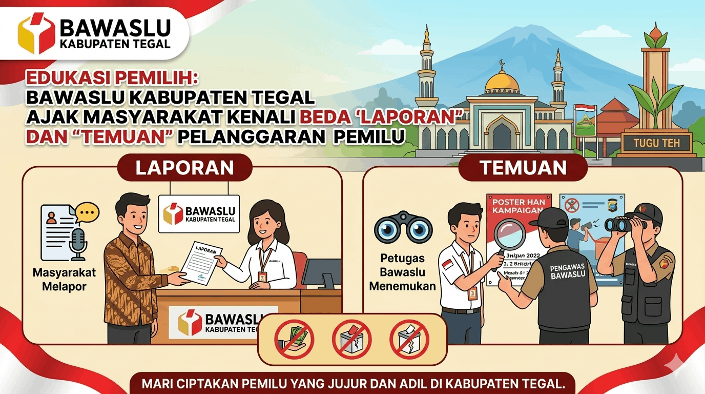 Edukasi Pemilih: Bawaslu Kabupaten Tegal Ajak Masyarakat Kenali Beda 'Laporan' dan 'Temuan' Pelanggaran Pemilu