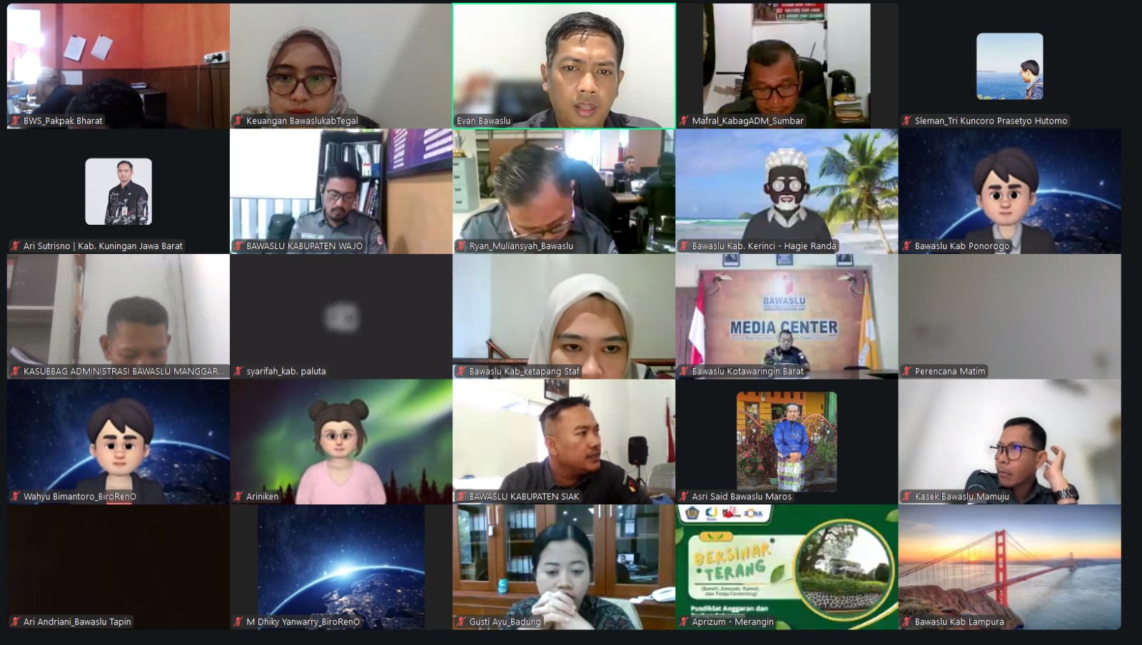 Perkuat Akuntabilitas Kinerja, Bawaslu RI Gelar Sosialisasi Rencana Aksi 2026 Secara daring