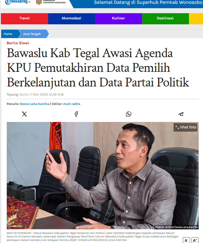 Bawaslu Kab Tegal Awasi Agenda KPU Pemutakhiran Data Pemilih Berkelanjutan dan Data Partai Politik   Artikel ini telah tayang di TribunJateng.com dengan judul Bawaslu Kab Tegal Awasi Agenda KPU Pemutakhiran Data Pemilih Berkelanjutan dan Data Partai Politik, https://jateng.tribunnews.com/jawa-tengah/1252795/bawaslu-kab-tegal-awasi-agenda-kpu-pemutakhiran-data-pemilih-berkelanjutan-dan-data-partai-politik?lgn_method=google&google_btn=onetap. Penulis: Desta Leila Kartika | Editor: muh radlis