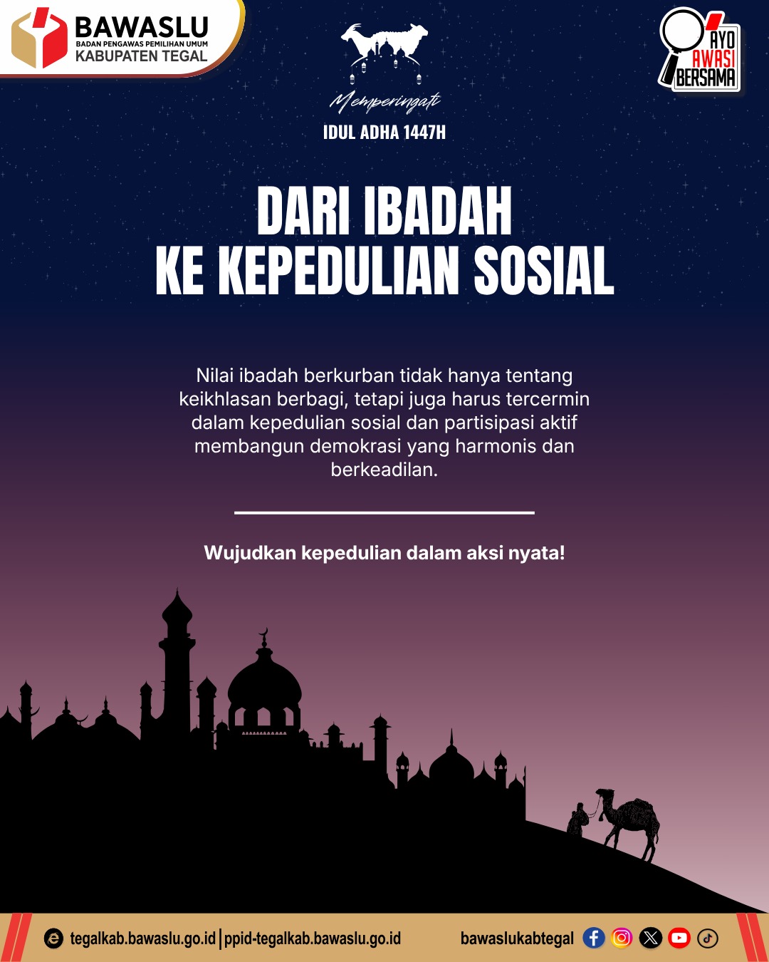 Dari Ibadah ke Kepedulian Sosial: Menebar Nilai Kurban untuk Demokrasi yang Harmonis